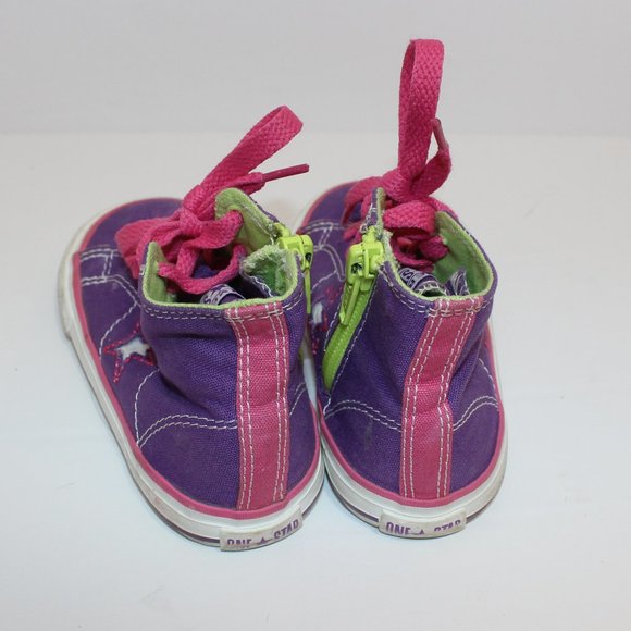 CONVERSE All Star High Top Sneakers Purple Pink 6 - Picture 4 of 7